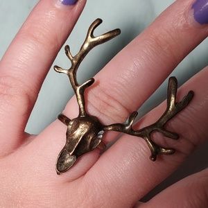 Deer head ring